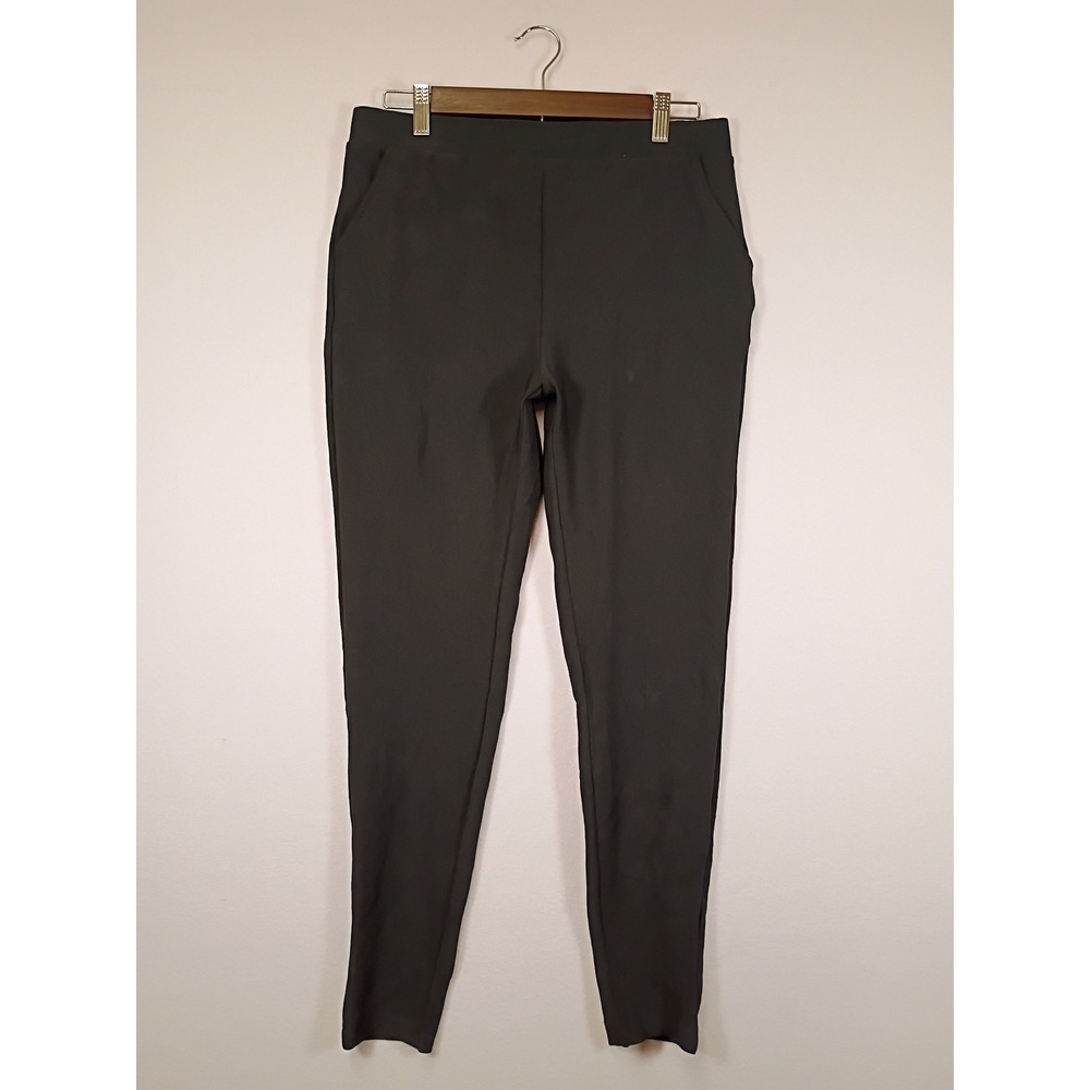 Minimalist Just Be Women Medium Black High Rise Stretch Pull On Slim Leg Pants